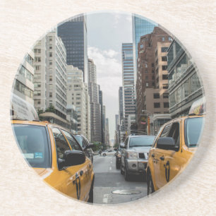 Porta-copos De Arenito Cabos de táxi de Nova York na cidade