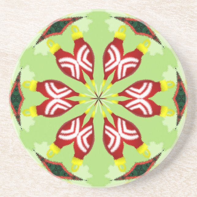 Porta-copos De Arenito Caleidoscópio "K1 SQ" (Frente)