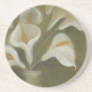 Porta-copos De Arenito Calla Corta Flores Em Vaso Artístico-Vazio