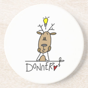 Porta-copos De Arenito Camisetas e Presentes de Natal do Reindeer Donner