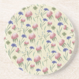 Porta-copos De Arenito Campo de flores silvestres