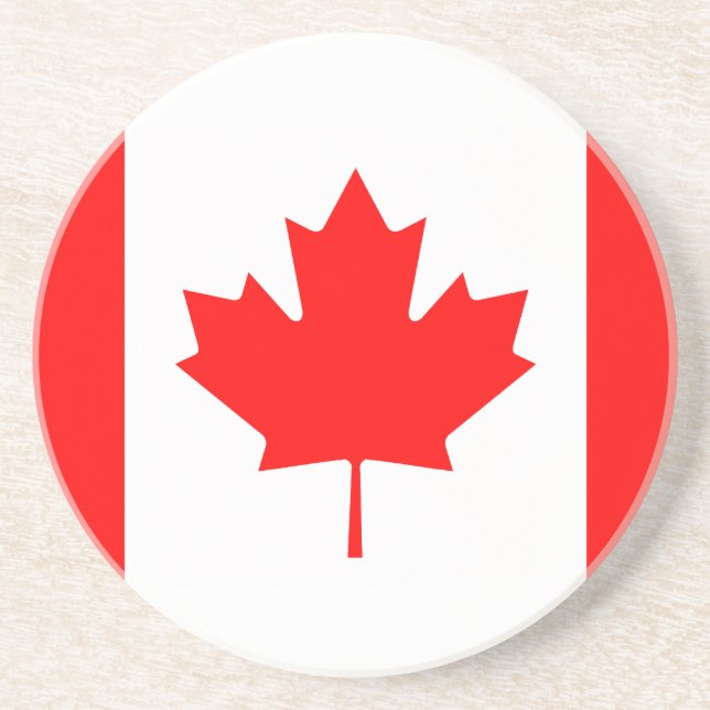Porta-copos De Arenito Canadá - bandeira canadense (Frente)