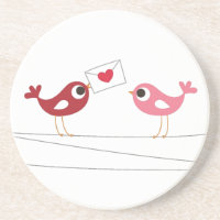 Cartão do amor dos pássaros