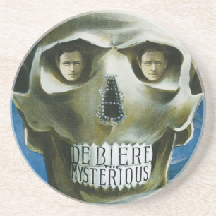 Porta-copos De Arenito Cartaz Mágico Vintage, De Biere o Misterioso