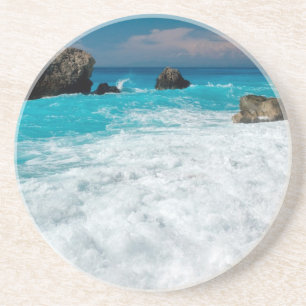 Porta-copos De Arenito Casamento Bela Surf de Água de Praia Aloha Havaian