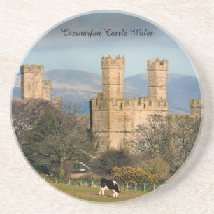 Porta-copos De Arenito Castelo de Caernarfon País de Gales.