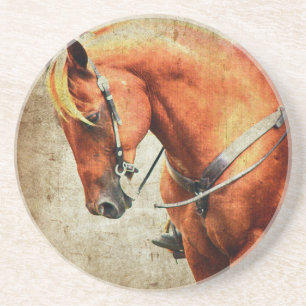 Porta-copos De Arenito Cavalo Ocidental
