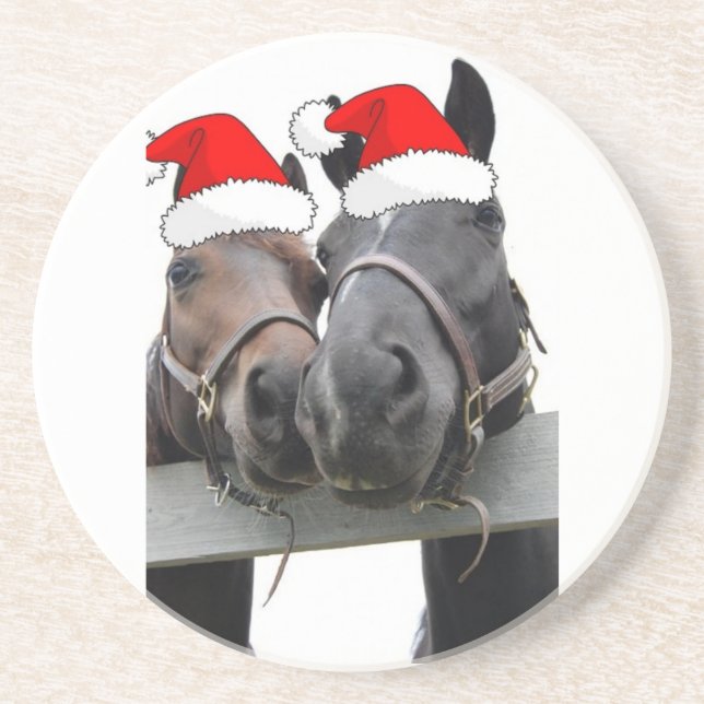 Porta-copos De Arenito Cavalos de Natal (Frente)