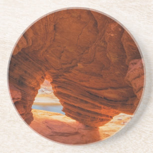 Porta-copos De Arenito Cena de caverna de arenito erodido