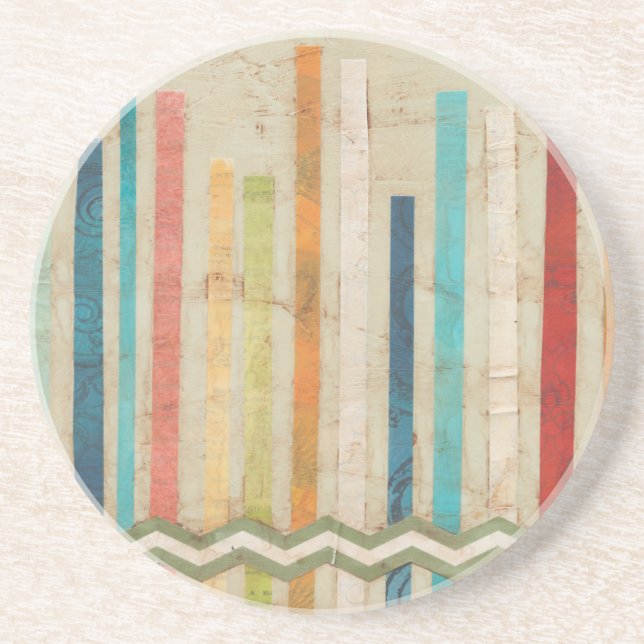 Porta-copos De Arenito Cercas de papel IV para cima (Frente)