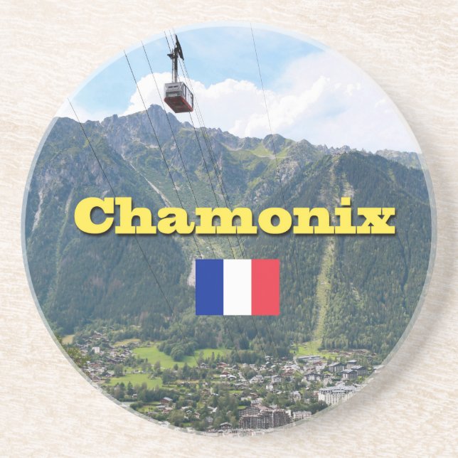 Porta-copos De Arenito Chamonix - Mont Blanc (Frente)