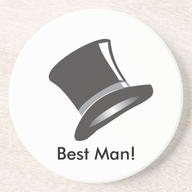 Porta-copos De Arenito Chapéu Superior (Frente)