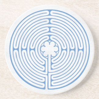 Porta-copos De Arenito Chartres Labyrinth Blue