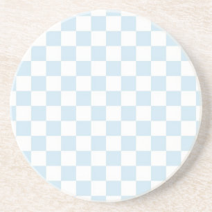 Porta-copos De Arenito Checkerboard azul e branco da pasta