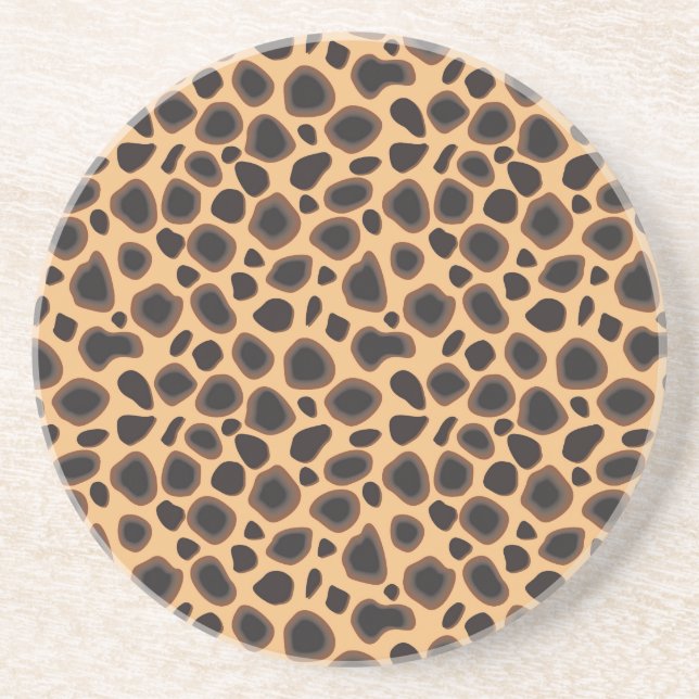 Porta-copos De Arenito Cheetah Pattern (Frente)