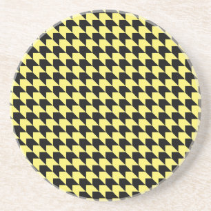 Porta-copos De Arenito Chevron verifica amarelo e preto
