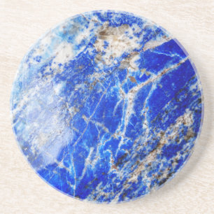 Porta-copos De Arenito Chic Modern Blue Marble Stone