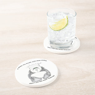 Porta-copos De Arenito Chocolate de Chef de Panda Bear