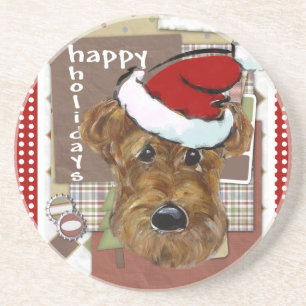 PORTA-COPOS DE ARENITO CHRISTMAS AIREDALE