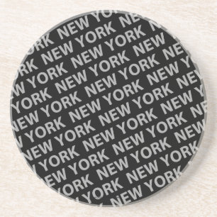 Porta-copos De Arenito Cinza de padrões de Nova York
