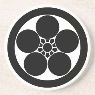 Porta-copos De Arenito Círculo com umbaci de ameixa