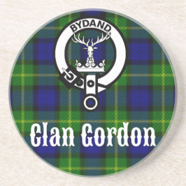 Porta-copos De Arenito Clan Gordon Tartan Crest