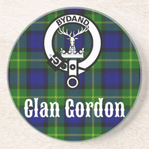 Porta-copos De Arenito Clan Gordon Tartan Crest