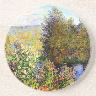Porta-copos De Arenito Claude Monet Um Canto do Jardim em Montgeron