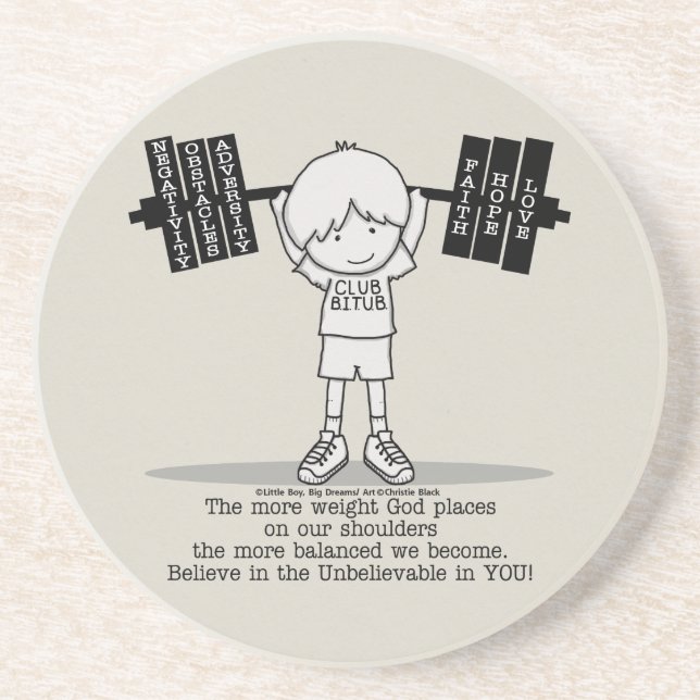 Porta-copos De Arenito Club BITUB - Mais Equilibrado (Frente)