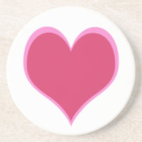 Coaster de Bebidas Cardíacas Rosa