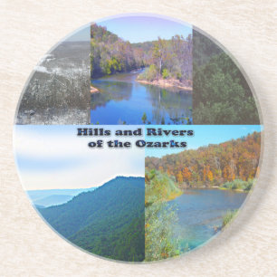 Porta-copos De Arenito Colinas e rios das Ozarks