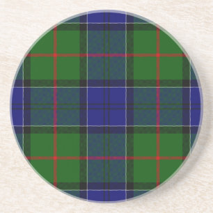 Porta-copos De Arenito Colquhoun tartan xadrez verde azul