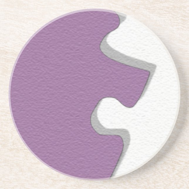 Porta-copos De Arenito Coluna Violet Puzzle (Frente)