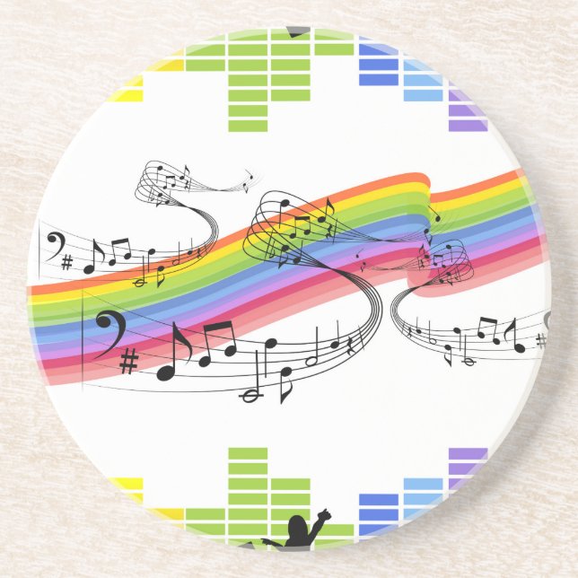 Porta-copos De Arenito Continue dançando (Frente)