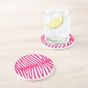 Porta-copos De Arenito Cor de fundo de alteração da pele da Zebra cor-de-