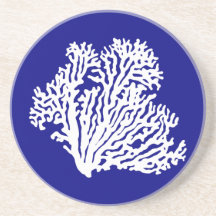 Coral marinho Azul E Branco Do Decor Costeiro