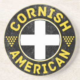 Porta-copos De Arenito Cornish American Flag