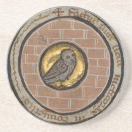 Porta-copos De Arenito Coruja de um manuscrito medieval