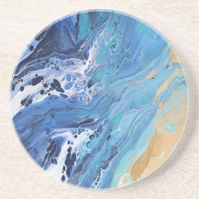 Porta-copos De Arenito Costa de mar (Frente)