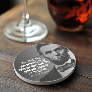 Porta-copos De Arenito Cotação de Abe Lincoln em direitos