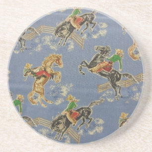 Porta-copos De Arenito Cowgirl Bronc Rider