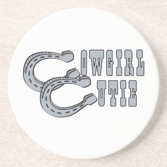 Porta-copos De Arenito Cowgirl Cutie (Frente)
