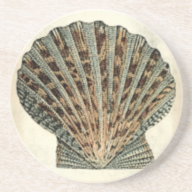 Porta-copos De Arenito Criaturas marinhas pela costa (Frente)