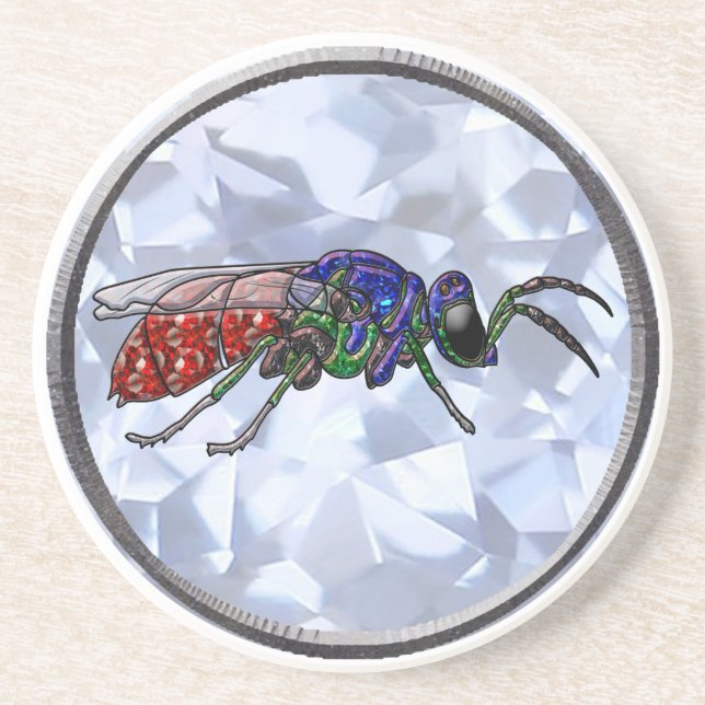Porta-copos De Arenito Cuckoo Wasp (Frente)
