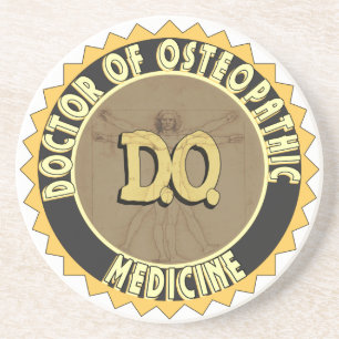 Porta-copos De Arenito D.O. DOUTOR vitruvian OSTEOPATHY do homem do