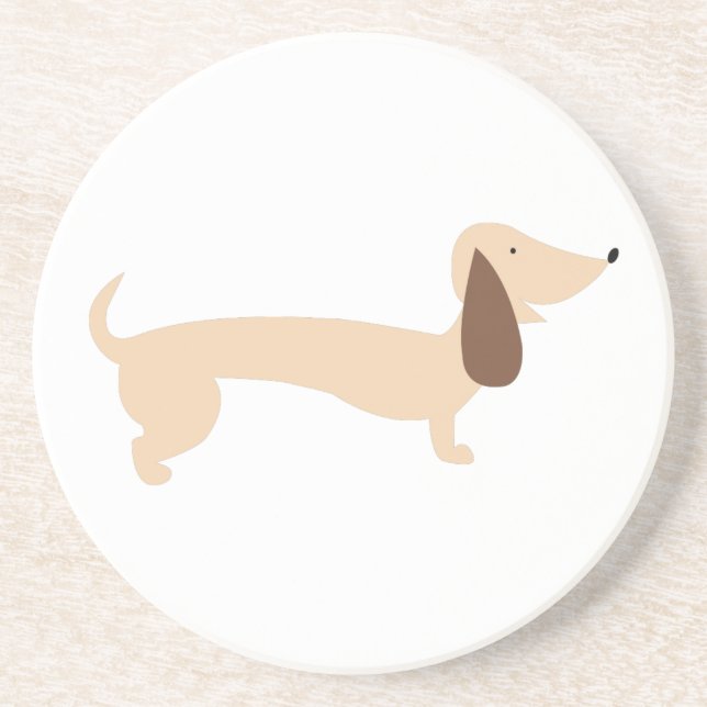 Porta-copos De Arenito Dachshund (Frente)