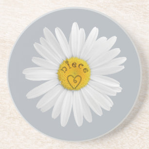 Porta-copos De Arenito Daisy Flower For Niece Art Customize Background