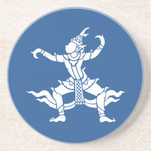 Porta-copos De Arenito Dançarino Tailandês ⚠ Sinal da Tailândia ⚠