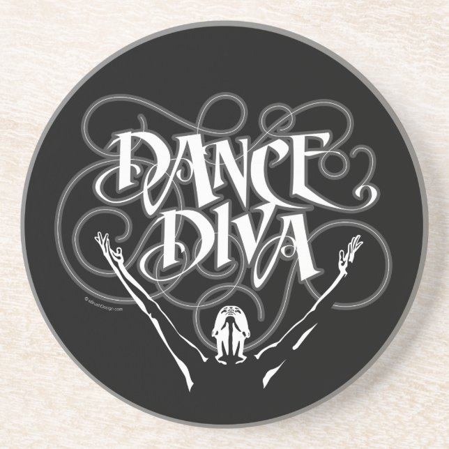 Porta-copos De Arenito Dance Diva (Frente)