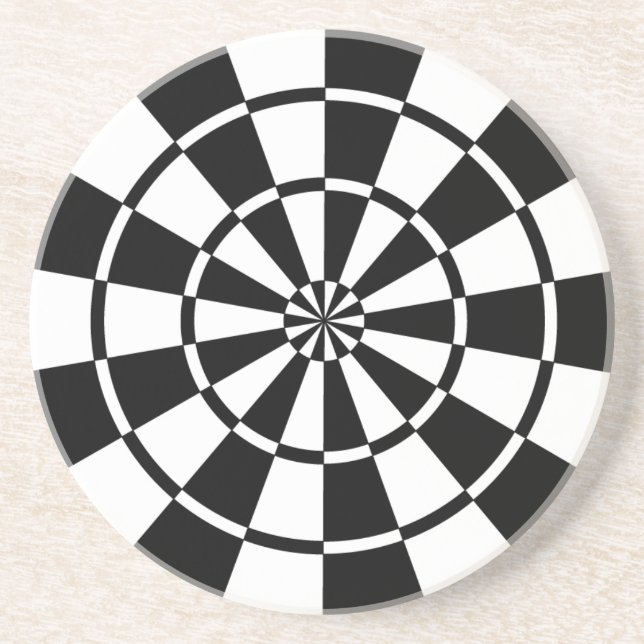 Porta-copos De Arenito Dartboard Mod (Frente)